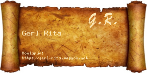 Gerl Rita névjegykártya