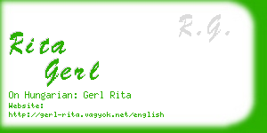 rita gerl business card